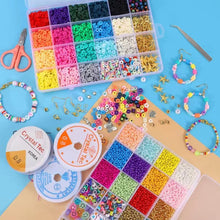 Load image into Gallery viewer, Tivamiko 8378Pcs DIY Bracelets Making Kit with Clay Beads(6mm&3mm), Handcraft Necklace&Jewelry Making Kit for Girls Ages 6-12