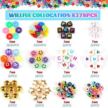 Load image into Gallery viewer, Tivamiko 8378Pcs DIY Bracelets Making Kit with Clay Beads(6mm&3mm), Handcraft Necklace&Jewelry Making Kit for Girls Ages 6-12