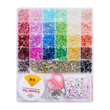 Load image into Gallery viewer, Tivamiko DIY Bracelets Making Kit with 6mm Glass Beads(1342pcs), Handcraft Necklace&Jewelry Making Kit for Girls Ages 6-12