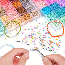 Load image into Gallery viewer, Tivamiko 12000Pcs DIY Bracelets Making Kit with 3mm Clay Beads, Handcraft Jewelry Making Kit for Girls Adluts Handmade Enthusiasts