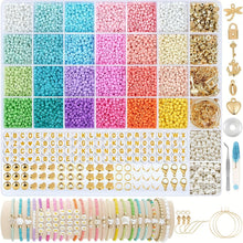 Load image into Gallery viewer, Tivamiko 12000Pcs DIY Bracelets Making Kit with 3mm Clay Beads, Handcraft Jewelry Making Kit for Girls Adluts Handmade Enthusiasts