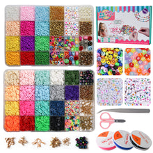 Load image into Gallery viewer, Tivamiko 8378Pcs DIY Bracelets Making Kit with Clay Beads(6mm&3mm), Handcraft Necklace&Jewelry Making Kit for Girls Ages 6-12