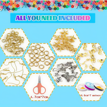 Load image into Gallery viewer, Tivamiko 8378Pcs DIY Bracelets Making Kit with Clay Beads(6mm&amp;3mm), Handcraft Necklace&amp;Jewelry Making Kit for Girls Ages 6-12
