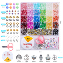 Load image into Gallery viewer, Tivamiko DIY Bracelets Making Kit with 6mm Glass Beads(1342pcs), Handcraft Necklace&amp;Jewelry Making Kit for Girls Ages 6-12
