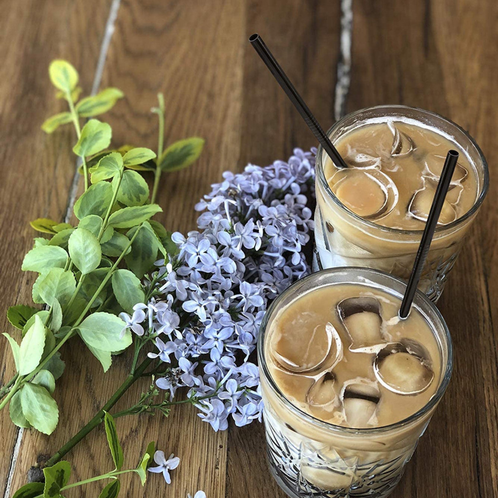 Tivamiko 12 pack Reusable Stainless Steel Straws with Case & 2 Brushes